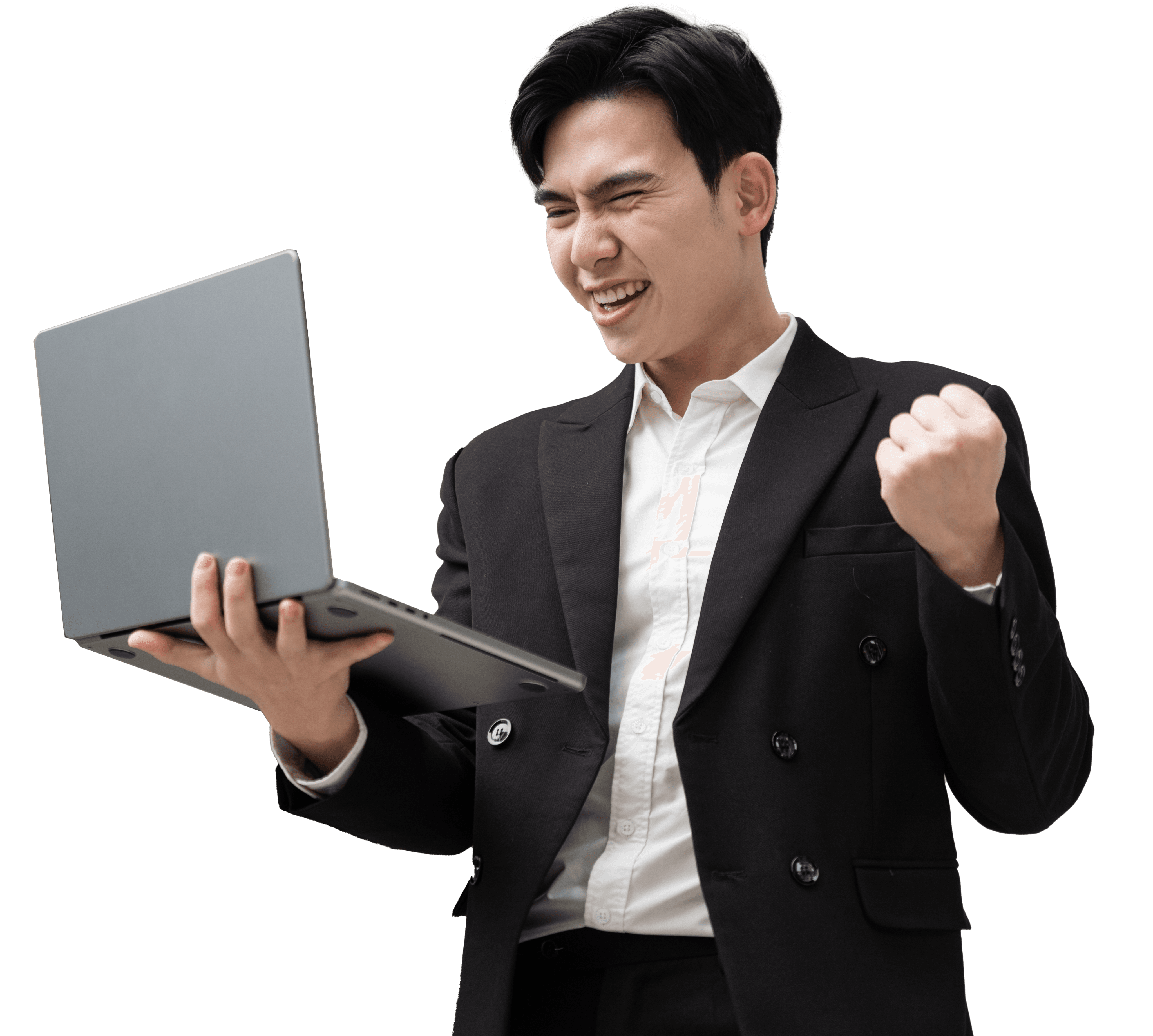 Doanh nhân trẻ với laptop - Vay kinh doanh QTDND Duy Thanh